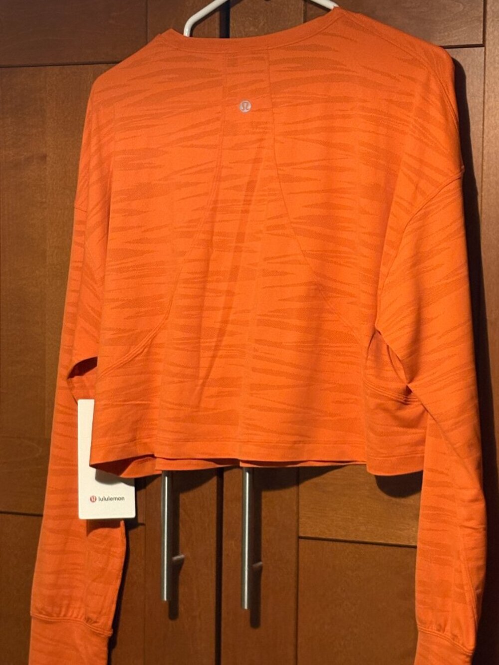 LULULEMON Muscle Love Long Sleeve  Tiger Mesh, WARM CORAL WMCO Sz 8 New $86